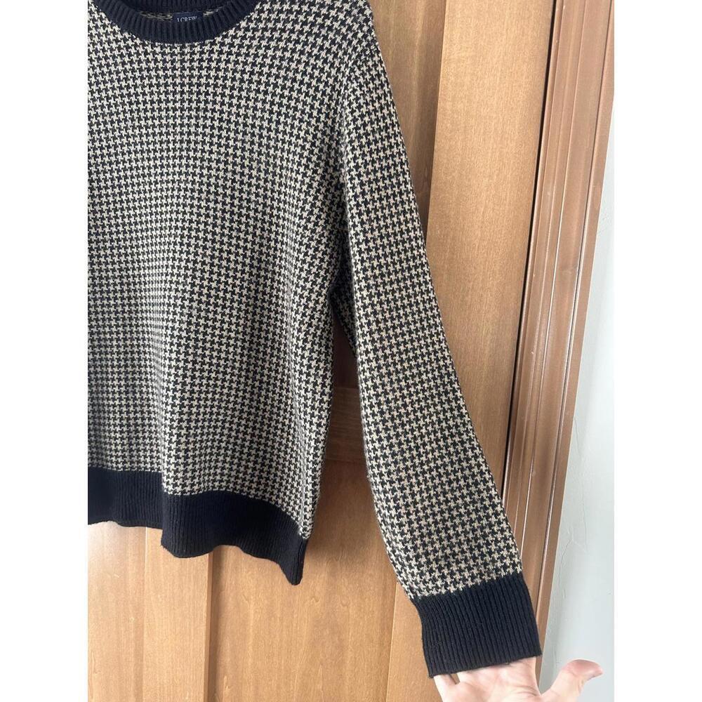 J.Crew Lambswool-blend Houndstooth Crewneck Sweater Brown/Black Men’s sz Medium - Picture 4 of 12
